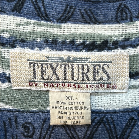 Vintage 90s Coogi style pattern art to wear button front shirt, men’s XL - Picture 4 of 10